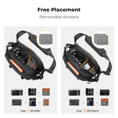 K&F Concept Kameratasche Klein S, Fototasche für DSLR/SLR, Schwarz