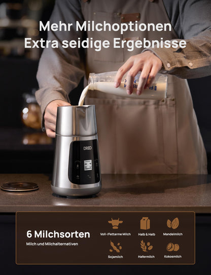 Dreo All-in-1 Milchaufschäumer – 800ml, Mikrofoam, Heiss/Kalt