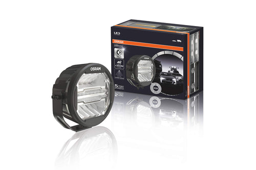 OSRAM ROUND MX260-CB LED Zusatzscheinwerfer Combo. Runder, schwarzer Scheinwerfer mit klarer Optik für kombiniertes Fern- und Streulicht am Fahrzeug.