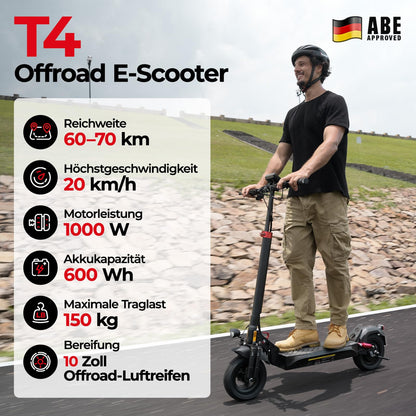 UrbanRide E-Scooter Strassenzulassung 10 Zoll Offroad 70km