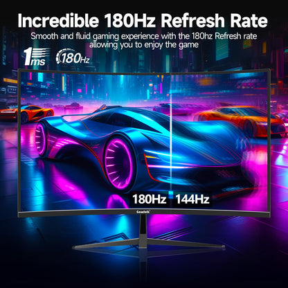 Gawfolk 32 Zoll Curved Gaming Monitor - 180Hz Full HD