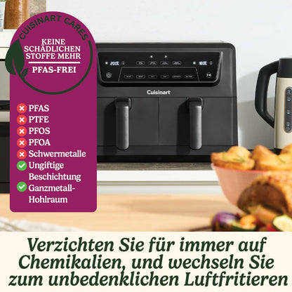 Cuisinart XXL Heissluftfritteuse 10.4 L, Zweizonen-Airfryer, PFAS-frei