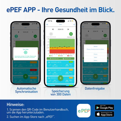 Nascool Peak Flow Meter 2.0 Spirometer mit Bluetooth und App