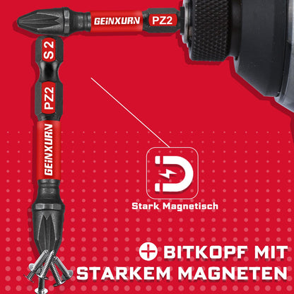 GEINXURN Schraubendreher-Bit-Set, 90-teilig, S2-Stahl, magnetisch
