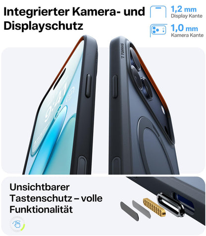 TORRAS Ostand Q3 Spin Hülle mit Ständer für iPhone 17 Pro Max, schwarz