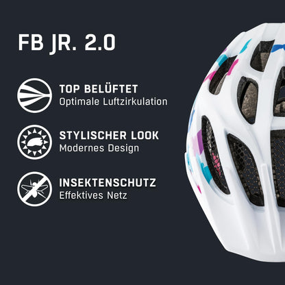 Alpina FB JR. 2.0 Kinder-Fahrradhelm white-butterfly 50-55 cm