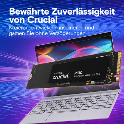 Crucial P310 SSD 500GB M.2 2280 PCIe Gen4 NVMe bis 6.600 MB/s