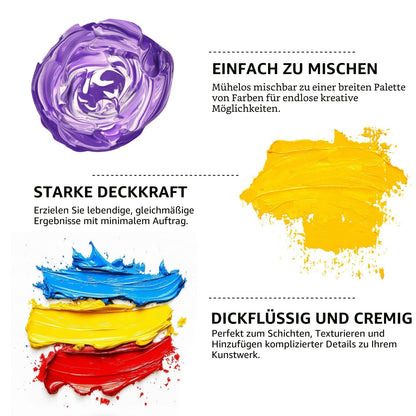 ABEIER Acrylfarben Set, 20 Farben à 250 ml, matt, ungiftig