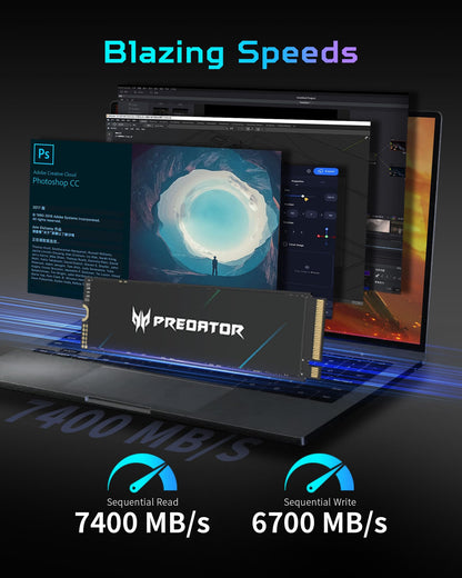 acer Predator GM7000 Gaming SSD - 2TB M.2 NVMe PCIe Gen4
