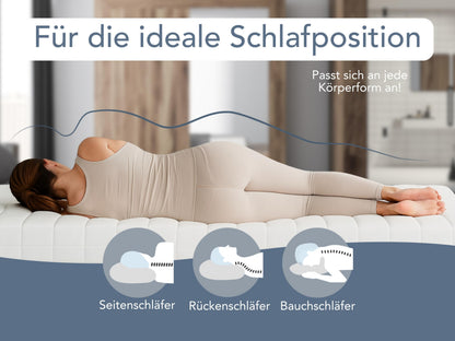 XDREAM Pure 7-Zonen Kaltschaummatratze 180x200 cm Härtegrad H3
