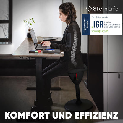SteinLife Cone Bürohocker Höhenverstellbar 58-83cm Schwingeffekt