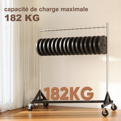 HOKEEPER Kommerzieller Kleiderständer Z-Ständer auf Rollen - 182 kg