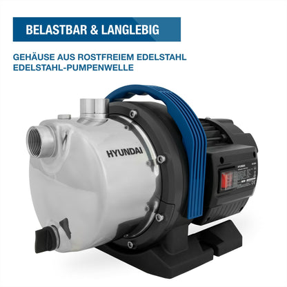HYUNDAI GP12050 Gartenpumpe - 1200W, Edelstahlgehäuse