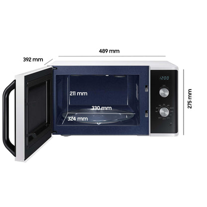 Samsung MG23K3614AW/EG Mikrowelle mit Grill 23L – Weiss