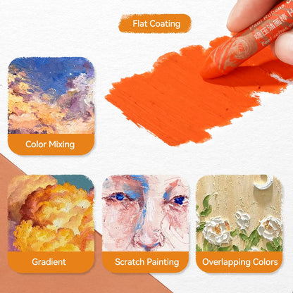 Paul Rubens Ölpastellkreide Set, 72 Farben, weiche Pastellkreiden