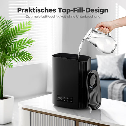 AROEVE DH-JS07 Luftbefeuchter 6L Ultraschall Top-Fill Schwarz