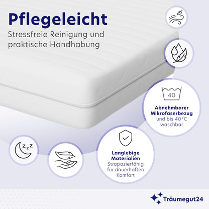 Träumegut24 AquaFlex Kaltschaummatratze 7-Zonen 120x200 cm H2&H3