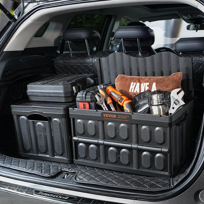 VEVOR Klappbox 45 L 3er-Set, faltbare Aufbewahrungsbox mit Deckel