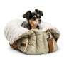 ClevaHome Hundeautositz 3-in-1 – Tragetasche & Hundebett bis 4,5 kg mit Fleece-Innenfutter