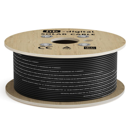 HB-DIGITAL Solarkabel H1Z2Z2-K - 300m 6mm² Schwarz