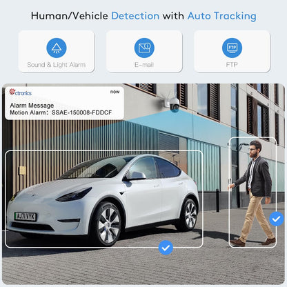 Ctronics 4K 8MP PTZ Überwachungskamera Aussen WLAN