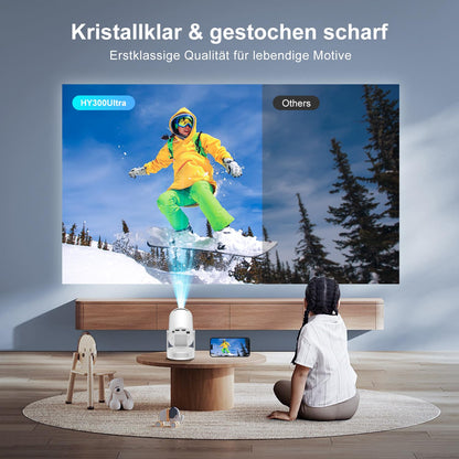 Salange Mini Beamer FHD 1080P Smart Android 11.0 Drehbar