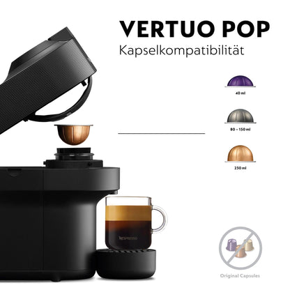 Nespresso Vertuo Pop ENV90.B Kaffeekapselmaschine, schwarz