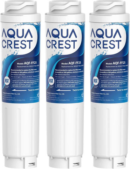 AQUA CREST 644845 Wasserfilter Kühlschrank 3er-Set für Bosch Siemens