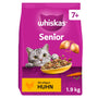 WHISKAS Senior Katzentrockenfutter mit Huhn, 4 x 1,9 kg – Trockenfutterstückchen für Katzen ab 7 Jahren