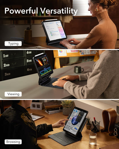 ESR Rebound 360 Tastaturhülle für iPad Pro 13 Zoll (M5/M4), Schwarz