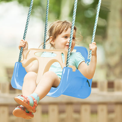 KINSPORY Kinderschaukel 3 in 1 Babyschaukel mitwachsend Hellblau