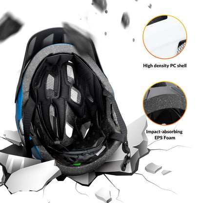 ROCKBROS Kinderhelm Fullface 2in1 mit Kinnschutz, Blau, M 54-57 cm