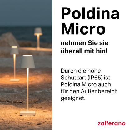 Zafferano Poldina Micro Kabellose Tischlampe - Sand