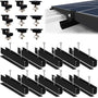 Sorlpv PV Halterung Montageset für 4 Solarmodule, 30–35 mm, schwarz – Schienen aus Aluminium