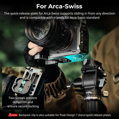 SMALLRIG Kameraclip Rucksackgurt Schnellwechsel Arca-Swiss 5053
