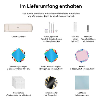 Cricut Explore 4 Intelligenter Schneideplotter - Essentials-Paket