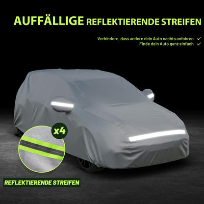 Favoto Autoabdeckung Vollgarage wasserdicht für Schrägheck 400-435 cm