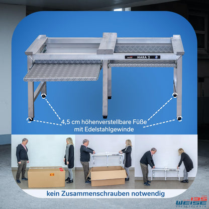 Weise MARA 2 Waschmaschinen Doppel-Unterbau 50 cm mit Auszug