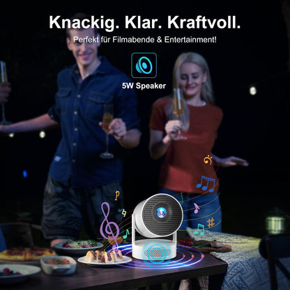 Salange Mini Beamer FHD 1080P Smart Android 11.0 Drehbar