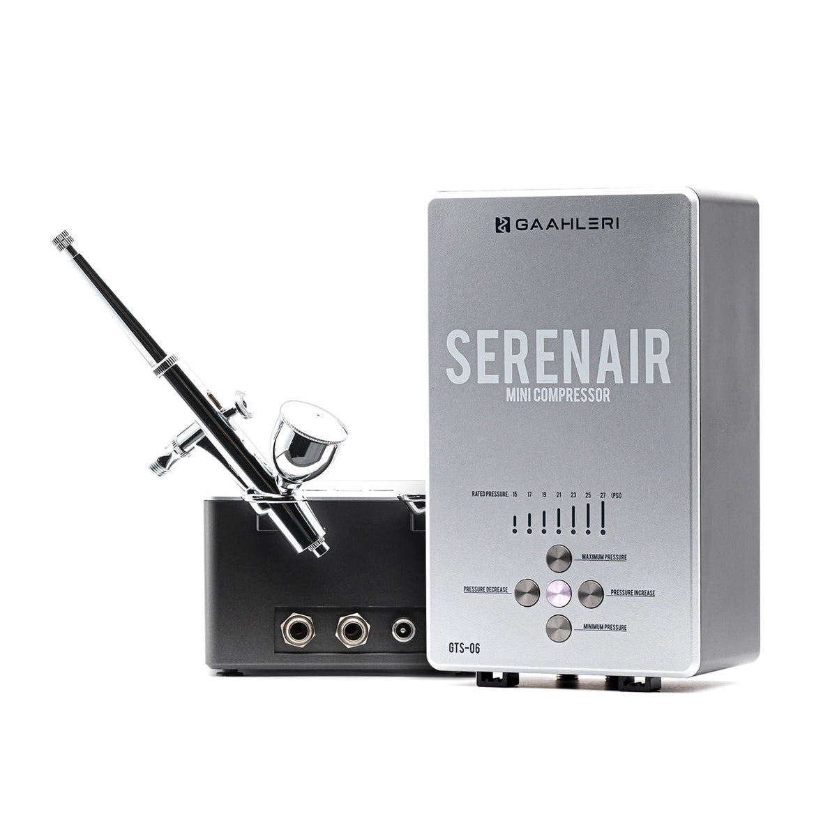 Gaahleri Airbrush-Set Ambition GTS-06 mit Serenair Mini-Kompressor, Airbrush-Pistole und Schlauch