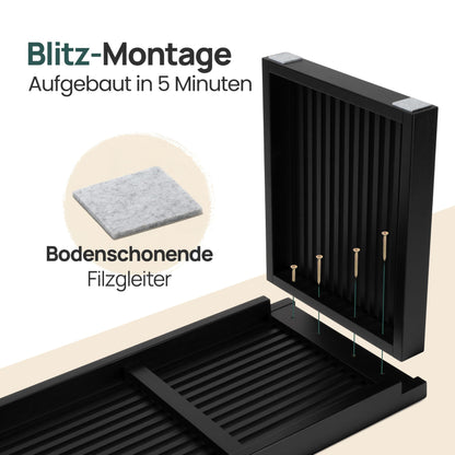 BAM BOO BOX Sitzbank - Modell Bambus Schwarz 90x33x43 cm