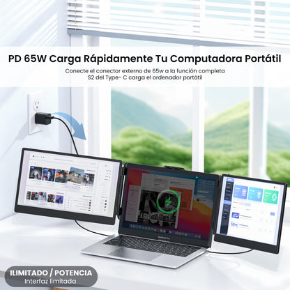 SMISEACOW S2 Tragbarer Laptop Monitor – 14 Zoll FHD