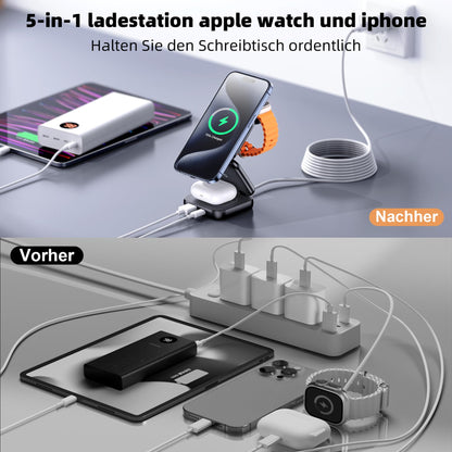 AC Island 5-in-1 MagSafe Reise Ladestation – iPhone Watch AirPods Schwarz