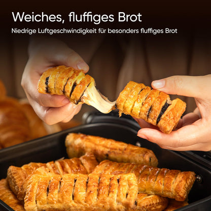 COSORI Airfryer Heissluftfritteuse 10,8 L, 2 Kammern, Silbergrau