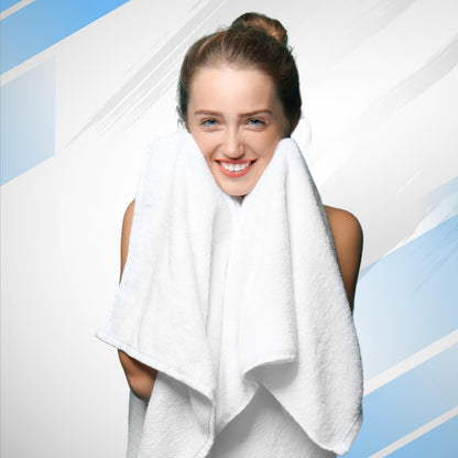 Infinitee Xclusives Badetücher 4er-Set aus Baumwolle 70 x 140 cm weiss