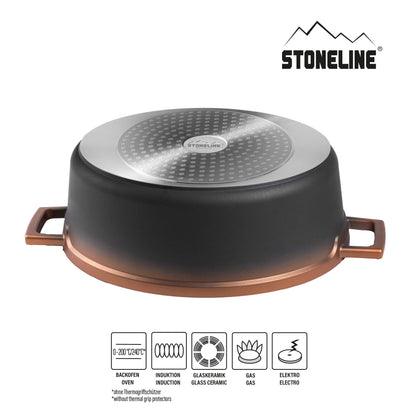 STONELINE Cocotte Aluguss Bräter Induktion – 32 cm Roségold