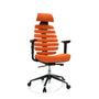 hjh OFFICE Ergo LINE II PRO Profi Bürostuhl Stoff Orange. Ergonomische Sitzfläche und Rückenlehne für langes Arbeiten am Schreibtisch.