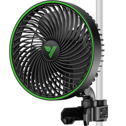 VIVOSUN E6 Gen2 Grow Ventilator, oszillierender Clip-Ventilator in Schwarz zur Luftzirkulation im Growzelt