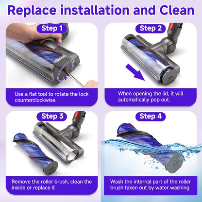 Dyson V7-V15 Elektrische Bürste Ersatzteil – Anti-Tangle Direktantrieb