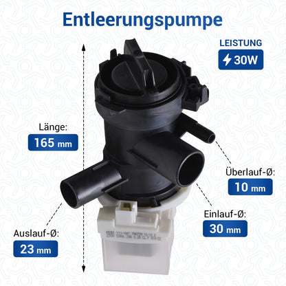 VIOKS Ablaufpumpe Laugenpumpe 30W für Bosch 00145212 Waschmaschine